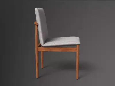 Framework Dining Chair white Low-poly 3D model