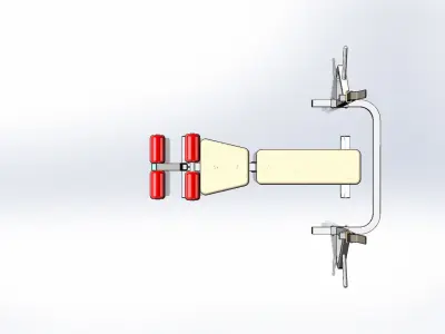 Incline-decline bench with barbell stand 3D model
