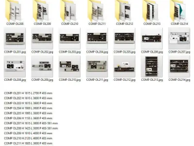 jesse online wall mounted system collection 3D model