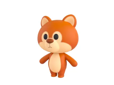 Character056 Rigged Squirrel 3D model