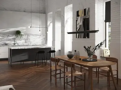Modern residential interior 02 3D model