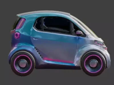 Futuristic Smart City Car 3D Model Low-poly 3D model