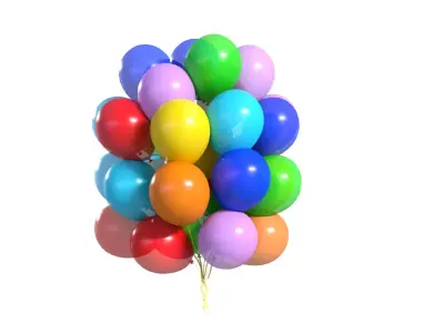 Baloons colorful balloons 3D model