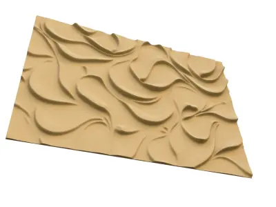 modern panel wall decor set wall relief mural CNC 101 3D model