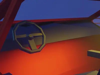 City of the future Low-poly 3D model