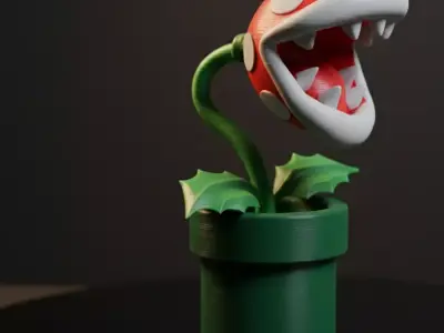 Piranha Plant Inspired by Super Mario - Pre-Supported Free 3D print model