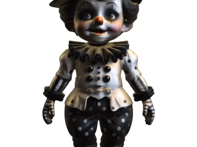 Vintage Pierrot Clown 3D model