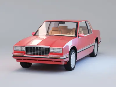 1991 Cadillac Eldorado with interior 3D model
