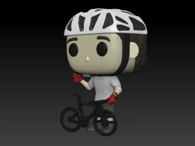 Funko ciclista Biker 3D print model