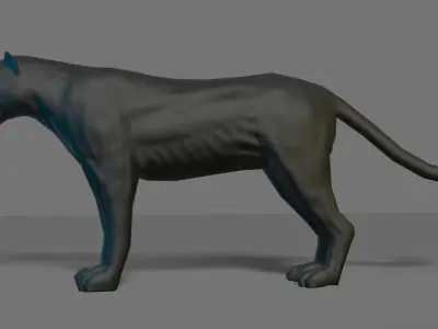 Low poly Panther Low-poly 3D model
