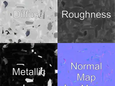 Composite Attack Drone with Precision Molded Missile Payloads Low-poly 3D model