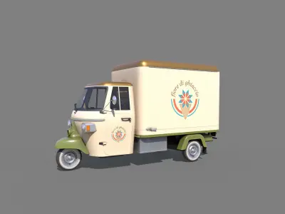 Food Truck Low-poly 3D model