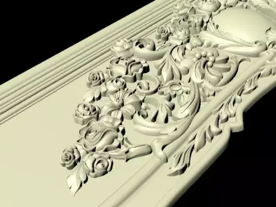 Central decor ornament for furniture 3D model 1032