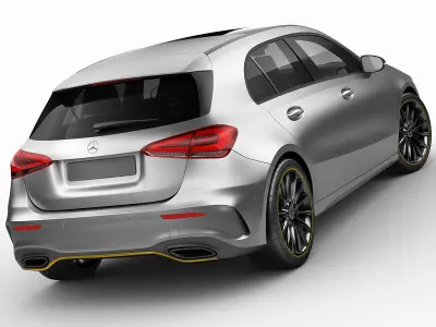 Mercedes-Benz A-class 2019 AMG line 3D model