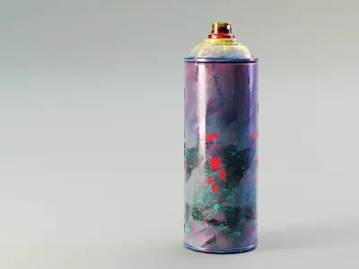 Spray Can Dirt Low-poly 3D model