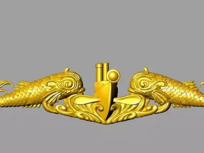 Fish Pin Logo 3D print model