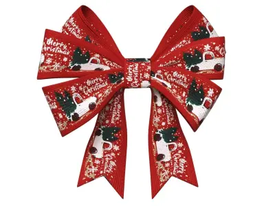Christmas Bow Ribbon 64 Low-poly 3D model