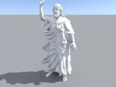 Jesus sculpture Free 3D model
