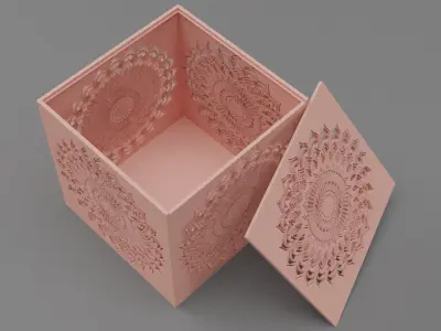 Mandala Ornament Box 3D model