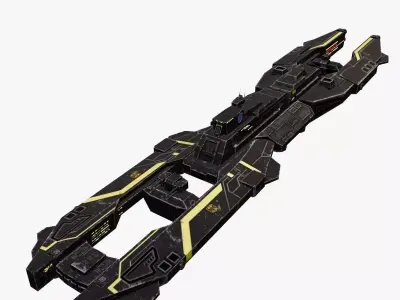 Spaceship Elsas Low-poly 3D model