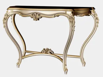 Carved console ornament for cnc 03 3D model
