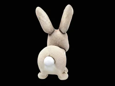 adorable bunny cartoon 3D model