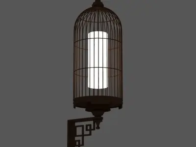Bird cage lamp 3D model