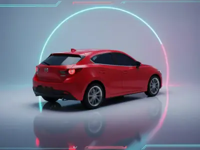 Mazda Hatchback Low Poly 3D Car Model Low-poly 3D model