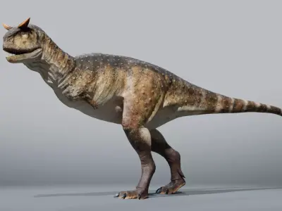 Carnotaurus Rig Low-poly 3D model