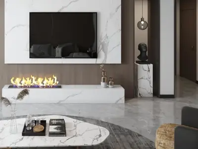 of duplex room living 3D model