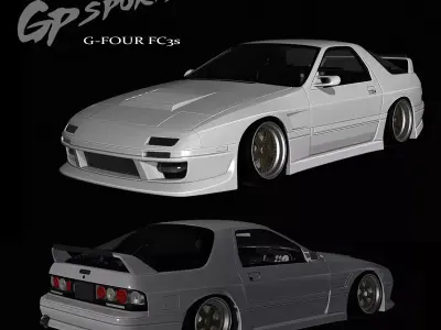 GP Sports GFOUR Mazda RX7 FC3S Body Kit 3D model