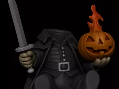 The Headless Horseman 3D print model