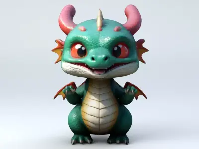 Kawaii Club Cute Dragon 3D model