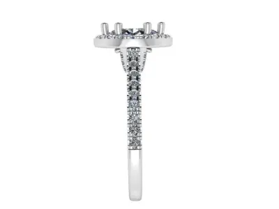 Marquise Halo Ring 4017 3D print model