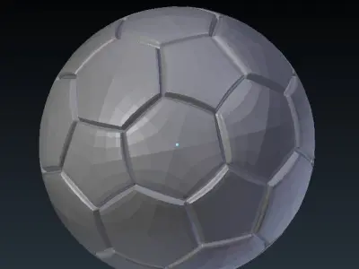 Low-poly football ball for games vr visualization animation  Low-poly 3D model