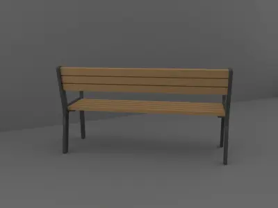 Bench Free low-poly 3D model get