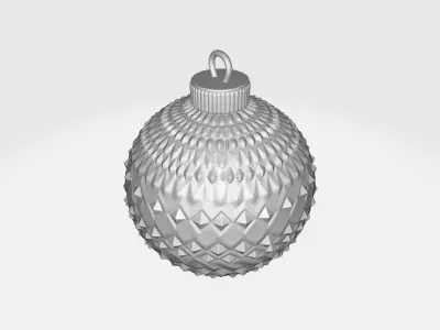 Purple Christmas Ornament Unique Holiday Bauble 3D print model