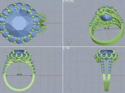 ring woman  3D print model 141