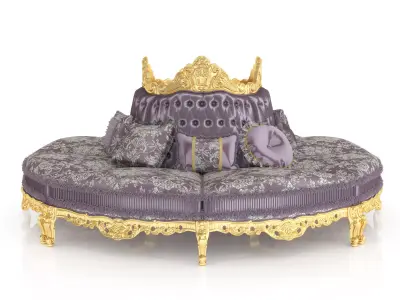 Victorian round sofa by Modenese 3D model