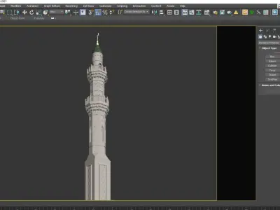Minaret of Quba Mosque 3D model