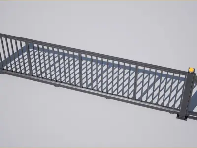 Entrance gate Low-poly 3D model