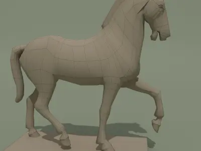 Horse Statuette X 3D model