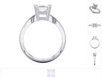 Women ring 3dm stl render detail 3D print model 30