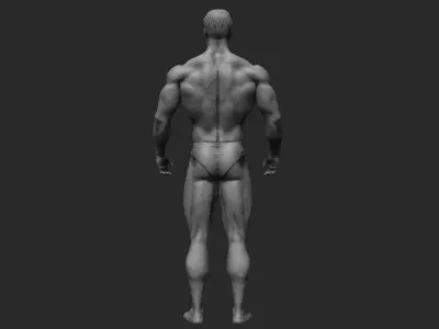 Bodybuilder statue 3D print model