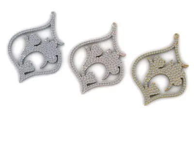 free jewelry pendant  Free 3D print model