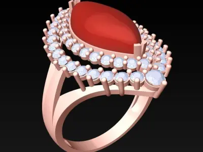 Diamond Ring - Womens Rings - N2193 3D print model