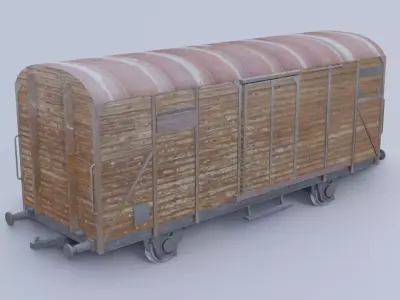 Old German boxcar 3D model