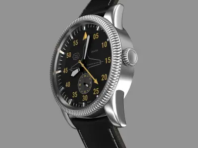 Aviator wrist watch My own design 3D model