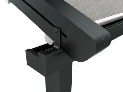 Motorized Pergola 2 weathered black steel 3D model
