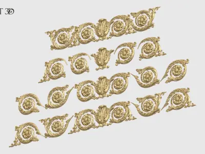 Frieze Acanthus Set 3D print model